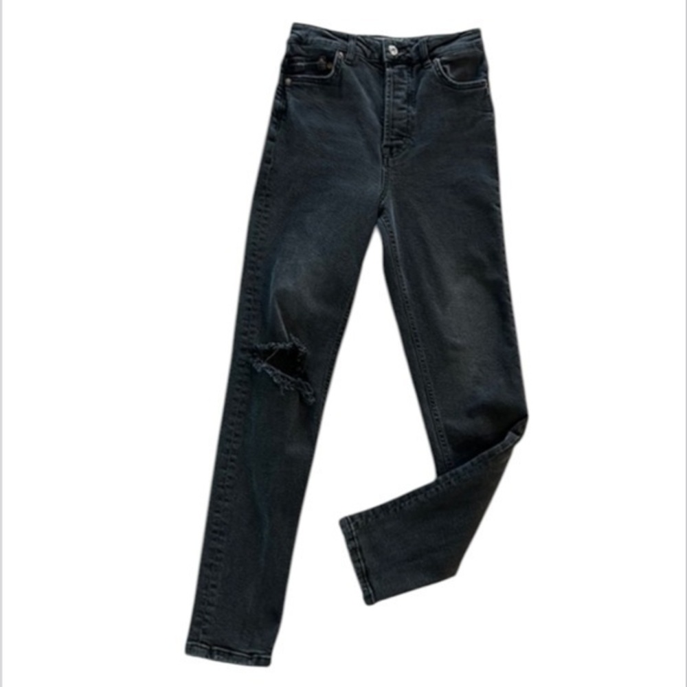 Free People We the Free black skinny jeans size 26 button fly